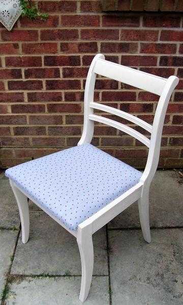 Stunning Shabby Chic Regency Style DiningLiving Room Chair Painted in Antique White Colour