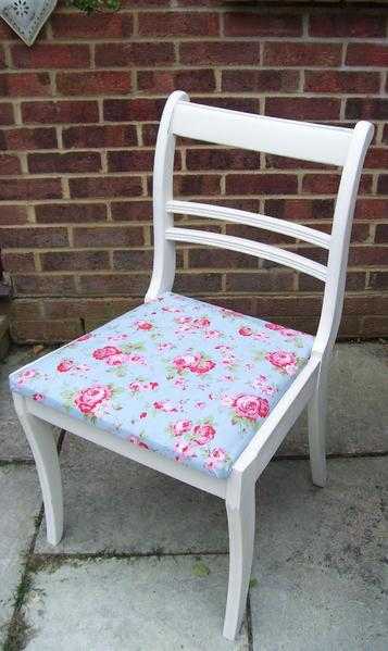 Stunning Shabby Chic Regency Style DiningLiving Room Chair Painted in Antique White Colour