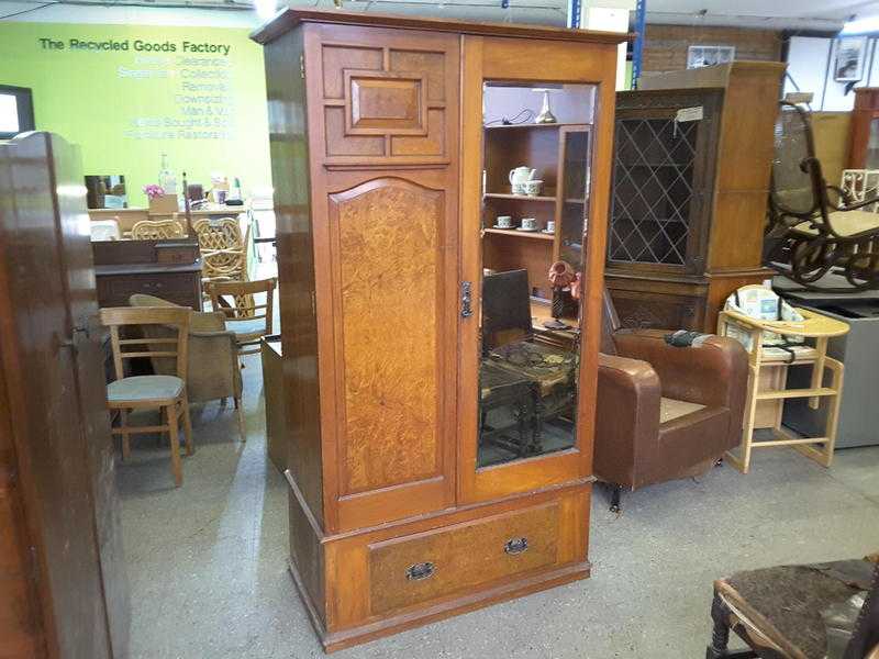 Stunning Walnut Walnut Wardrobe  Hallway Cupboard - Local Delivery Now Only 19