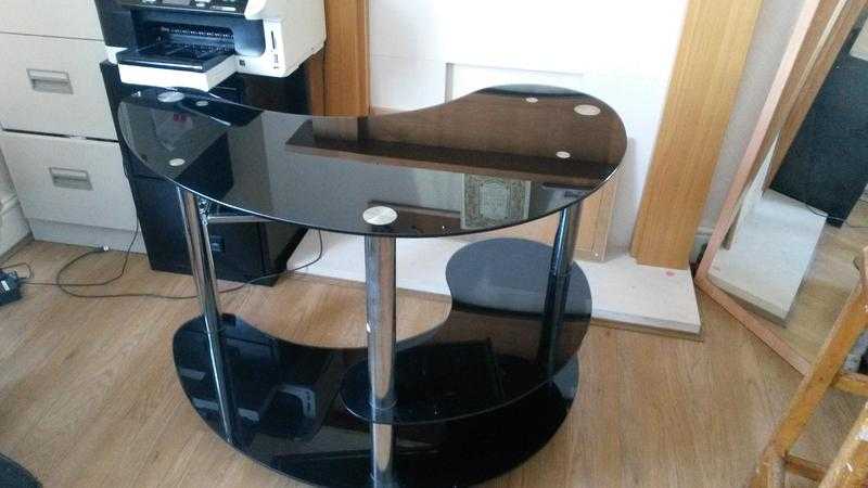 Stylish Computer table (black glass)