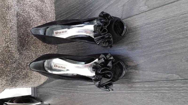 Stylish Ladies Black Suede Stilettos - Size 36EU