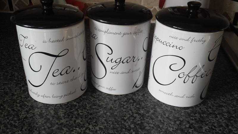 Sugar, Tea and Coffee Jars