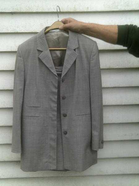 Suit, Ladies jacket and skirt Grey, Marks and Spencer size 12, petite fit, Good condition.