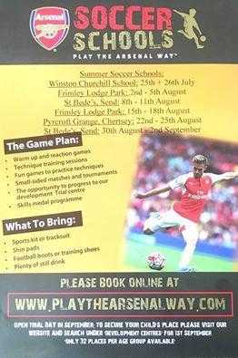 SUMMER ARSENAL SOCCER SCHOOLS