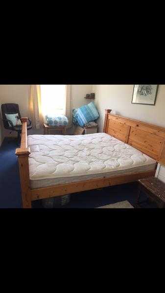 Super king solid pine bed