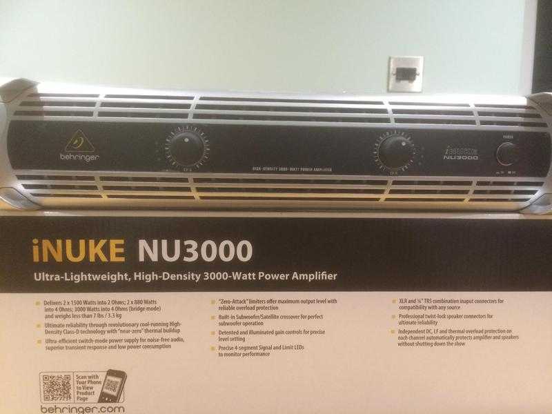 Superb 3000 watt Amplifier - Behringer Inuke