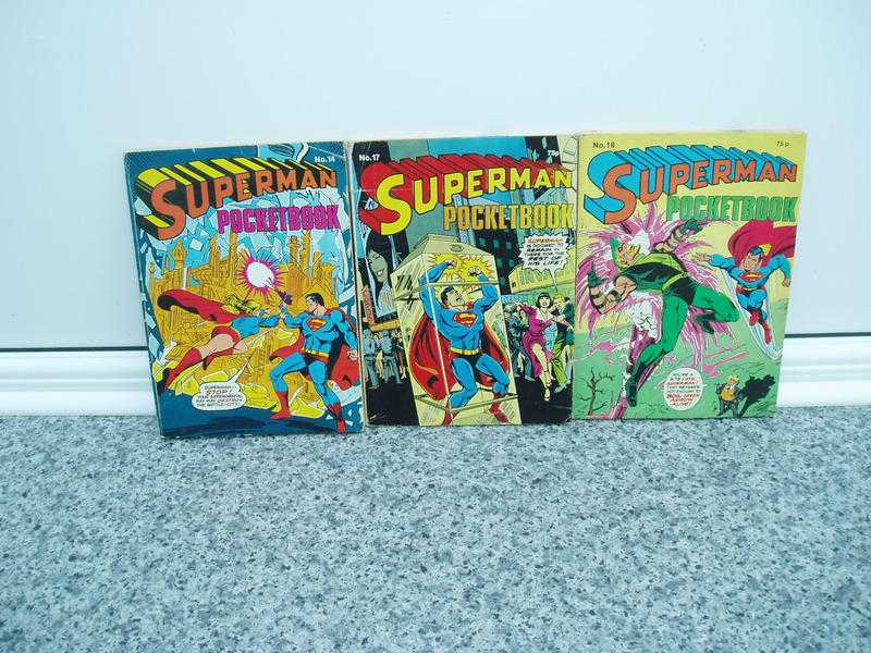 Superman pocket books x3 .. Numbered  14 - 17 - 18