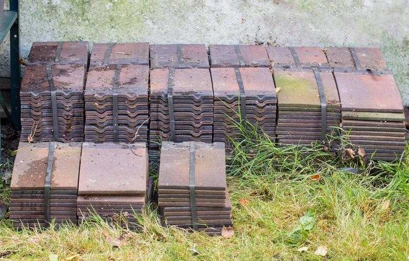 Surplus new clay roof tiles