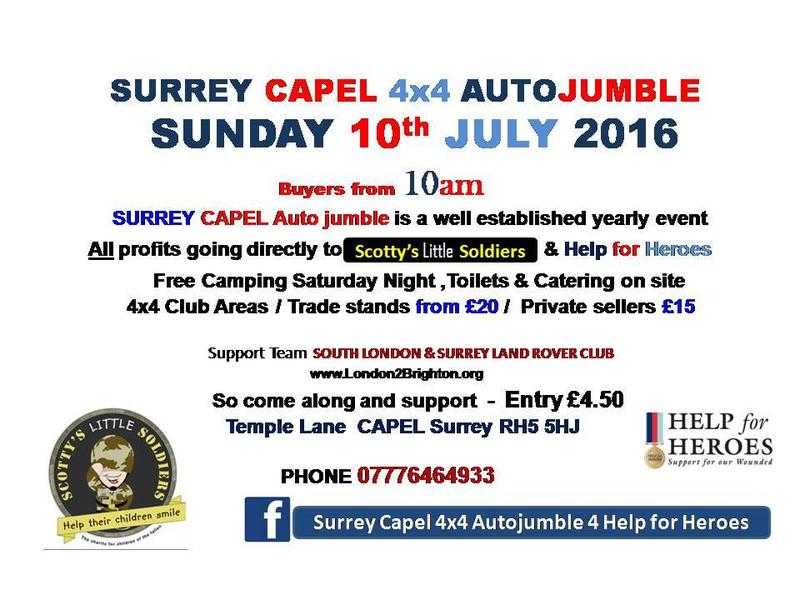 SURREY CAPEL 4x4 Land Rover AUTO JUMBLE SALE