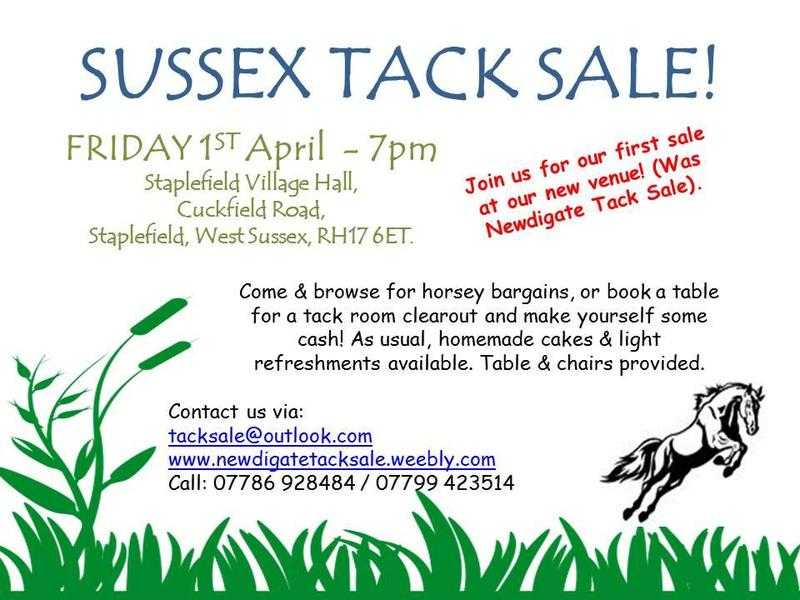 Sussex Tack Sale - Staplefield Village Hall