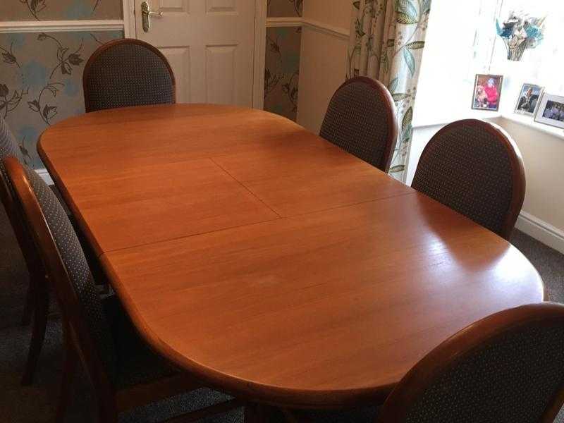 SUTCLIFFE TEAK DINING TABLE  6 CHAIRS