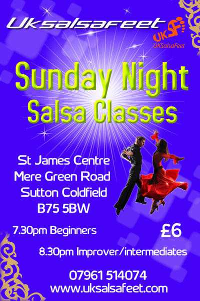 Sutton Coldfield Sunday Night Salsa Lesson