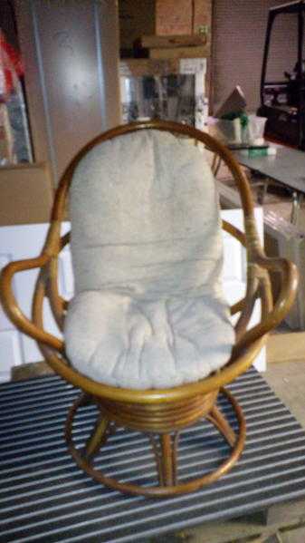 swivel armchair made from Malasian bamboo