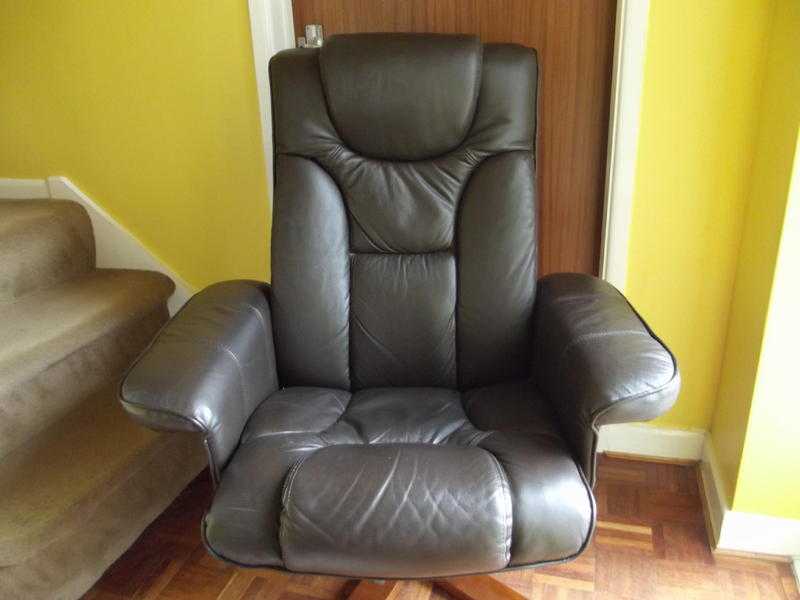 swivel reclining chair with foot stool