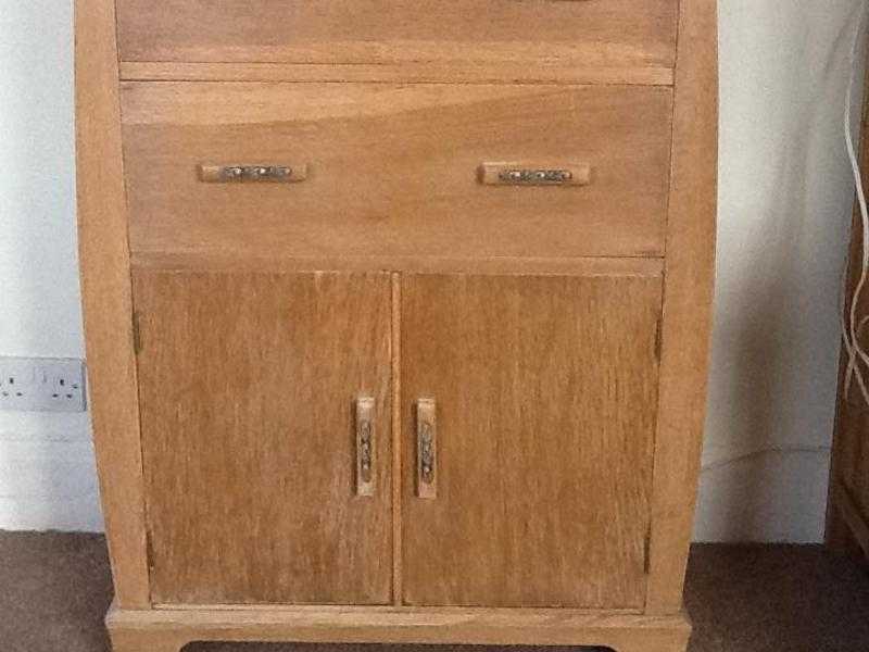 t Deco 1930s Limed Oak Tallboy drawers NORTHAMPON