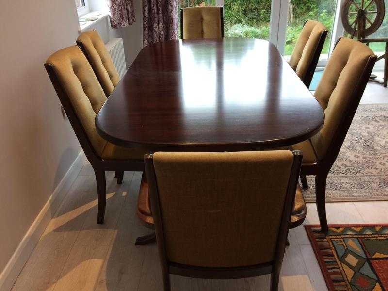 Table and chairs, matching wall unit