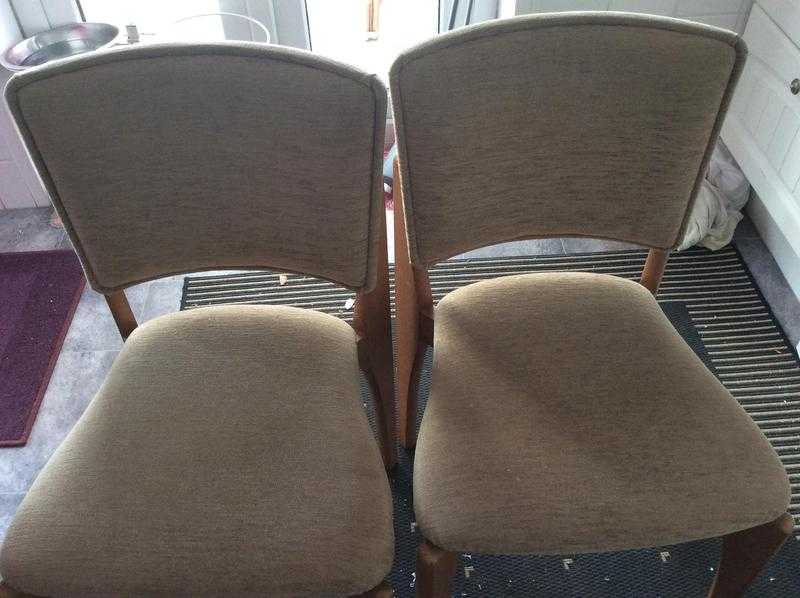 Table and four chairs