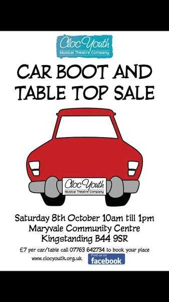 Table top boot sale