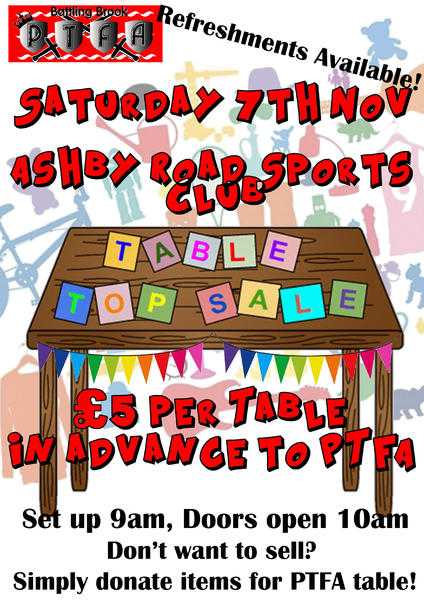 TABLE TOP SALE for Battling Brook Primary School PTFA