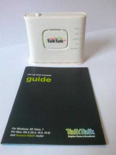 TalkTalk Broadband Wireless ADSL2 Router. Model no - Huawei EchoLife HG521. In fexcellent condition