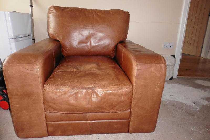 Tan Leather Armchair