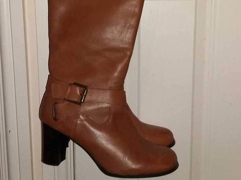 Tan Wide Fit Long Boots