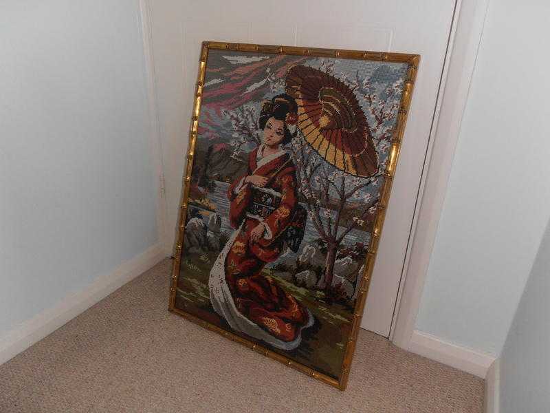 Tapestry of a Geisha Lady