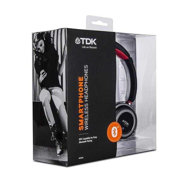 TDK WR680 On-Ear Headphones with Mic in Black