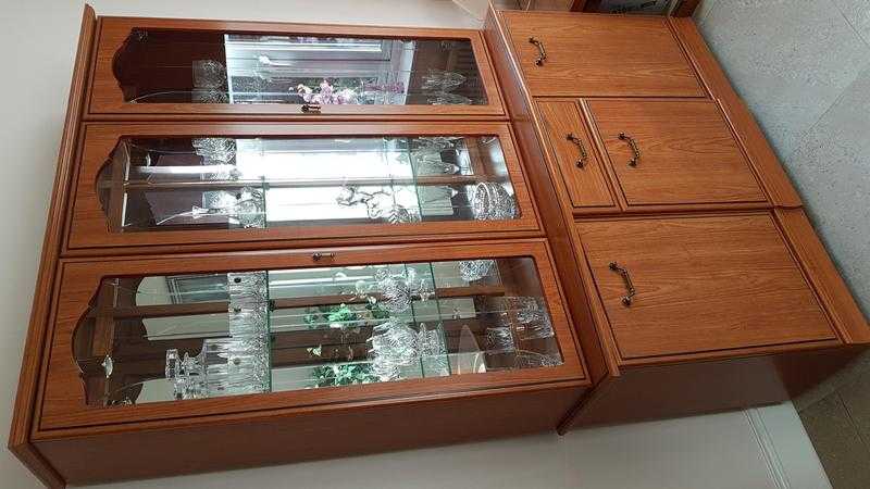 Teak display cabinet