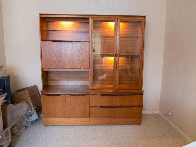 Teak display cabinet