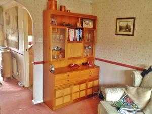 Teak wall unit