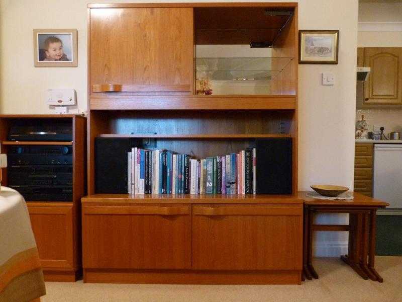 Teak wall unit