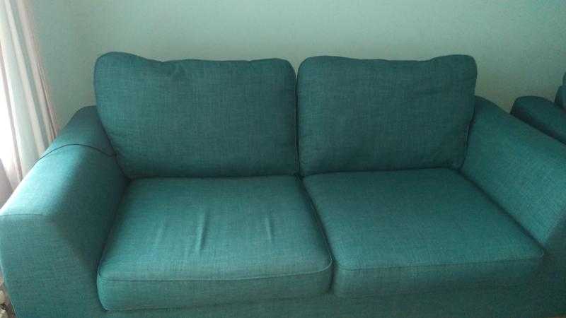 Teal 2 seater sofa bed and 3 seater sofa