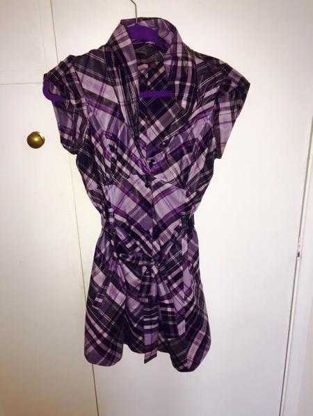 Ted Baker purple checked dress for sale