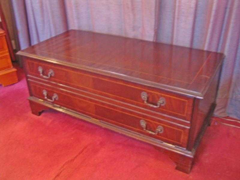 Television  dvd player low cabinet in antique mahogany