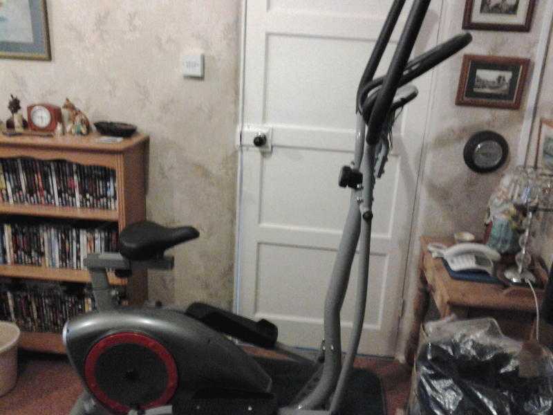 tesco 2 in 1 cross trainer and exercise bike