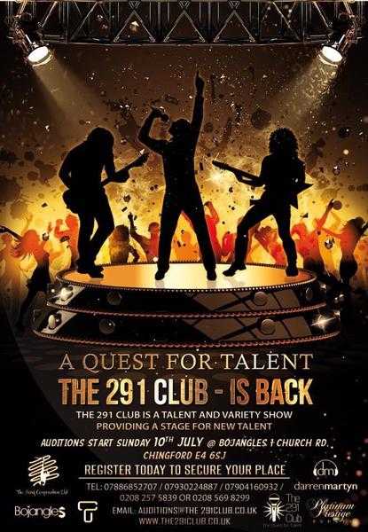 The 291 Talent Quest is Back, Auditions every Sunday
