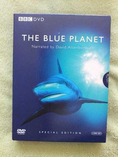 THE BLUE PLANET NARRATED BY DAVID ATTENBOROUGH SPECIAL EDITION FROM TV SERIES 4 DISCS EXCELLENT COND