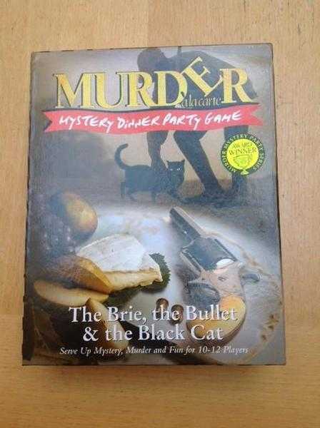 The Brie, The Bullett and The Black Cat - Murder Mystery Game in Excellent Condition