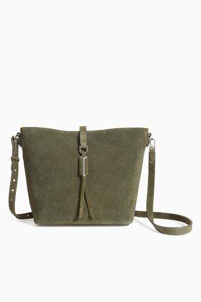 The Covet Sunday Bag - Olive Suede