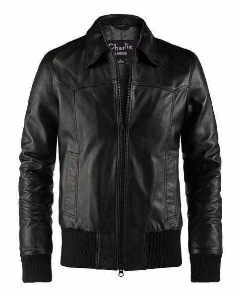 The Deal Black Leather Jacket - Charlie LONDON