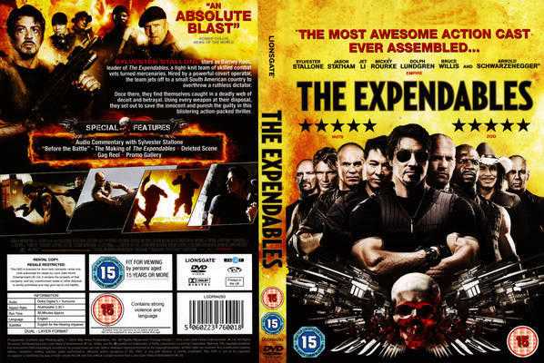 THE EXPENDABLES REGION 2 DVD