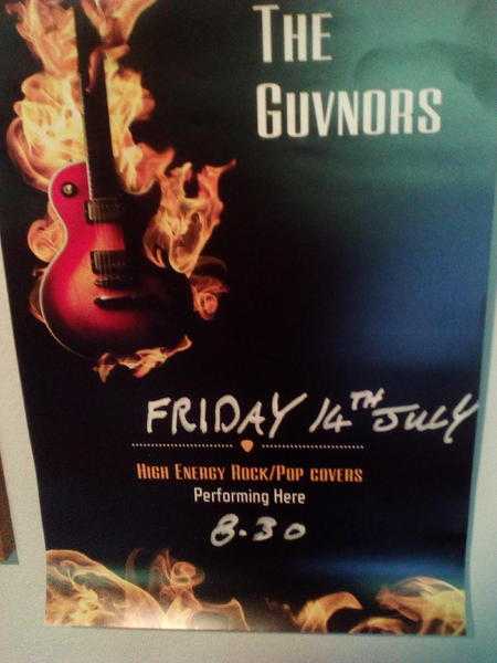 THE GUVNORS  .HIGH ENERGY ROCK POP COVERS