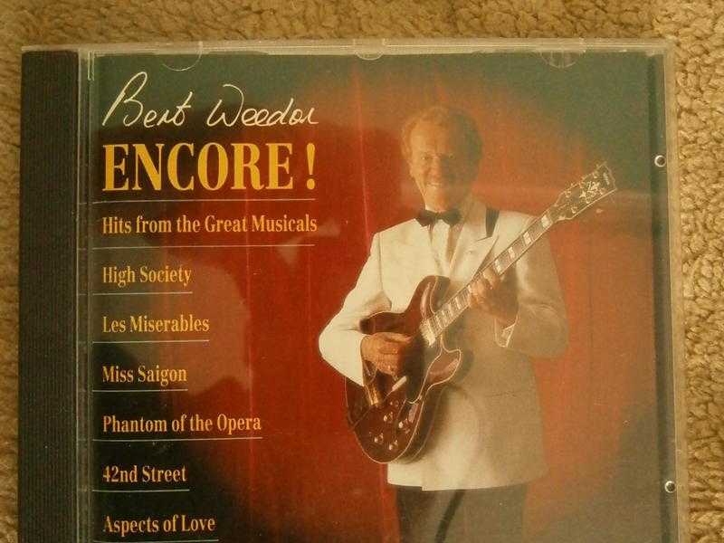 the late great BERT WEEDON 039ENCORE039 CD  18 tracks of some the best guitar music from hit musicals