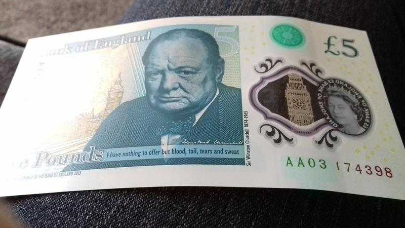 The new 5 pound note