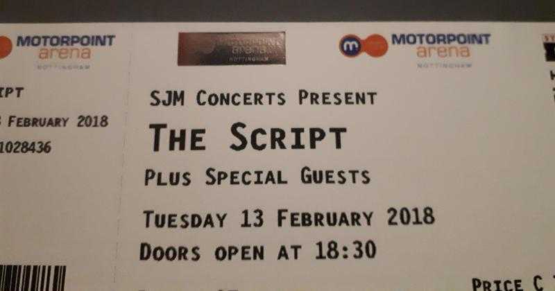The Script Freedom Child Tour Tickets x 2