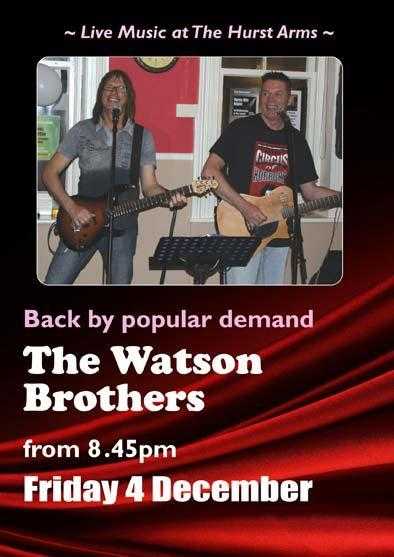 The Watson Brothers at the Hurst Arms Pub ion Eastbourne