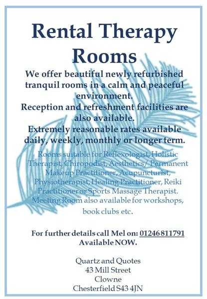 Therapy Rooms for Rent in Clowne