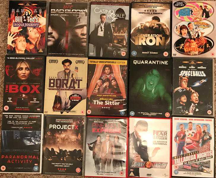 THIRTY FIVE DVDS FOR SALE