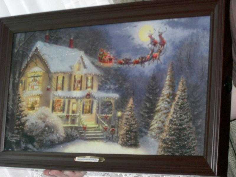 Thomas Kinkade Print 039The Night Before Christmas039 Wall Decor.